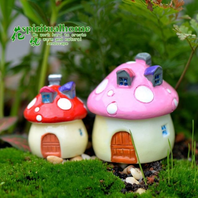 Phụ kiện nhà nấm trang trí tiểu cảnh terrarium, DIY, handmade, smile