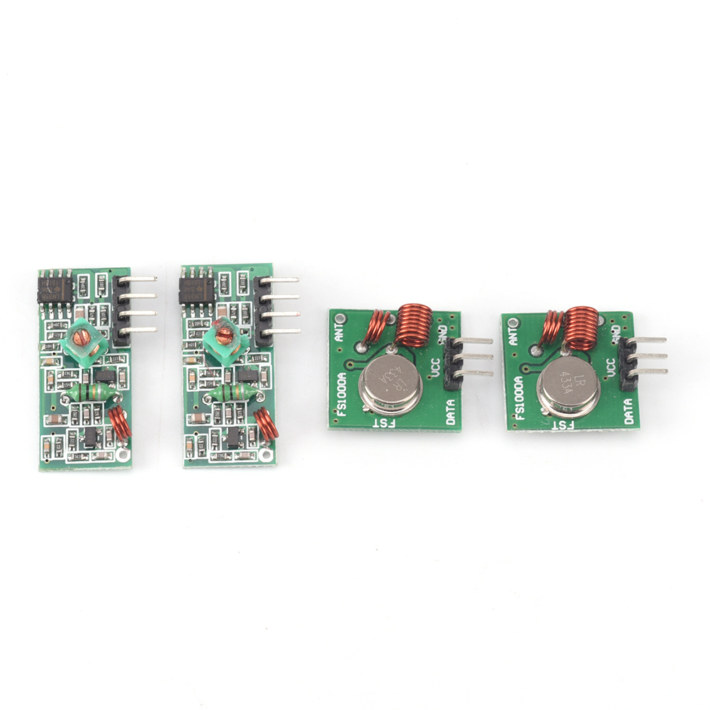 Chitengyesuper New 2Pcs 433Mhz Wireless RF Transmitter Module+ Receiver Alarm Regeneration Arduino CGS