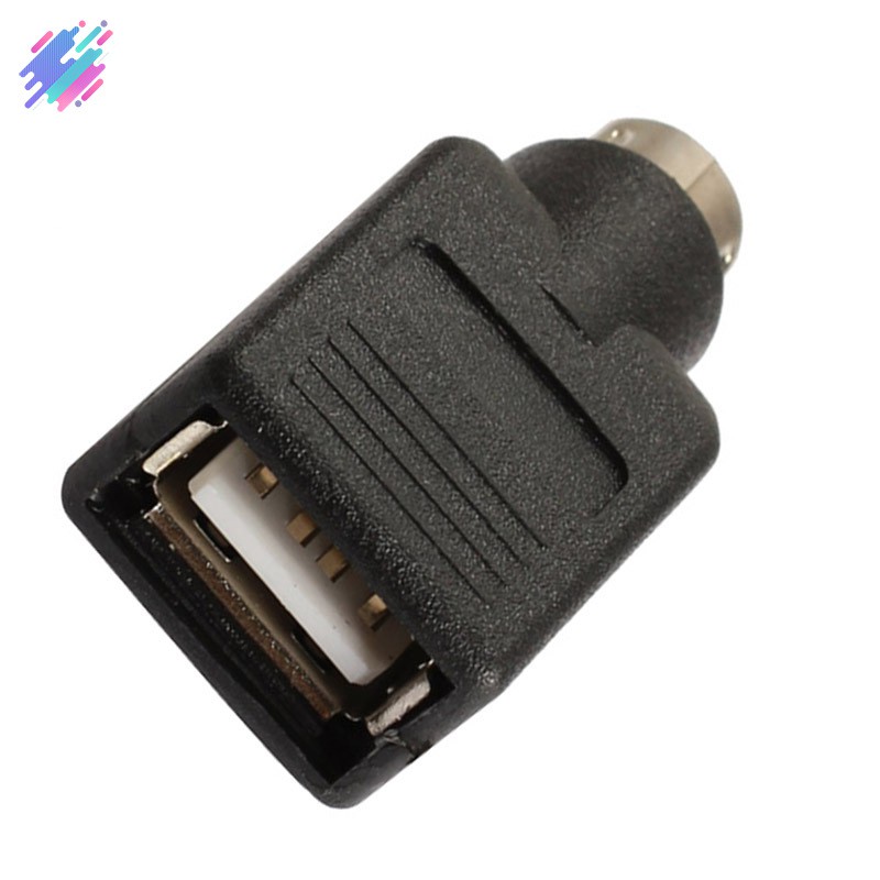 Đầu chuyển đổi cổng USB sang PS2 PS/2 cho chuột/bàn phím máy tính màu đen