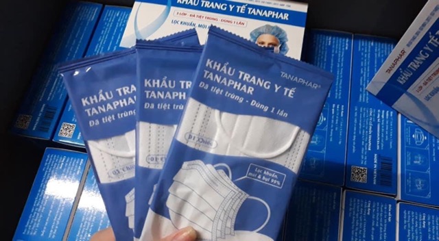 Khẩu Trang Y Tế Tanaphar 3 Lớp Tiệt trùng(Hộp 20 Cái) | BigBuy360 - bigbuy360.vn