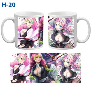 Ly sứ/ Cốc sứ  anime Kimetsu No Yaiba nhân Vật Tomioka Giyuu và Kanroji Mitsuri