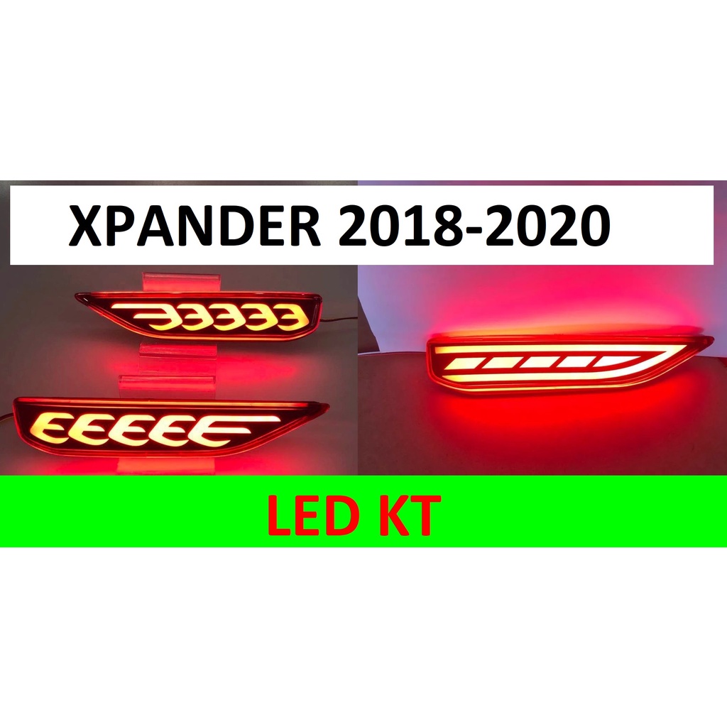 Led cản sau Mitsubishi Xpander 2017 2018 2019 2020 2021 dạng nằm ngang led gầm sau 3 chế độ xi nhan chạy Audi Demi stop.