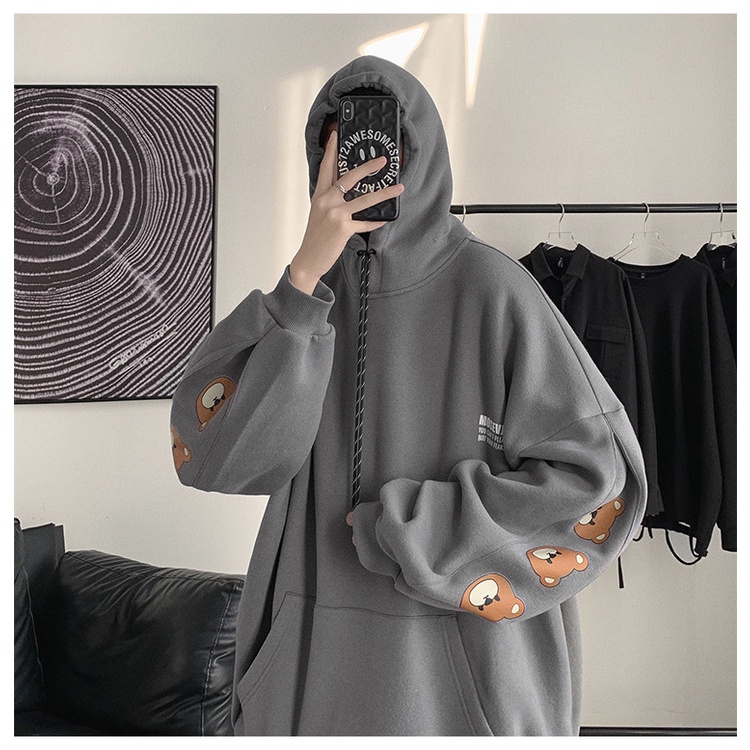 Áo Hoodie Dáng Rộng Phong Cách Đường Phố Hong Kong Thời Trang 2021 TF1 Cho Nam