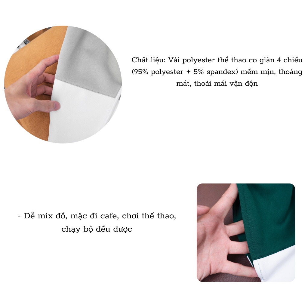 Quần đùi ngố JBAGGY thể thao thun trắng phối màu phong cách hiện đại | BigBuy360 - bigbuy360.vn