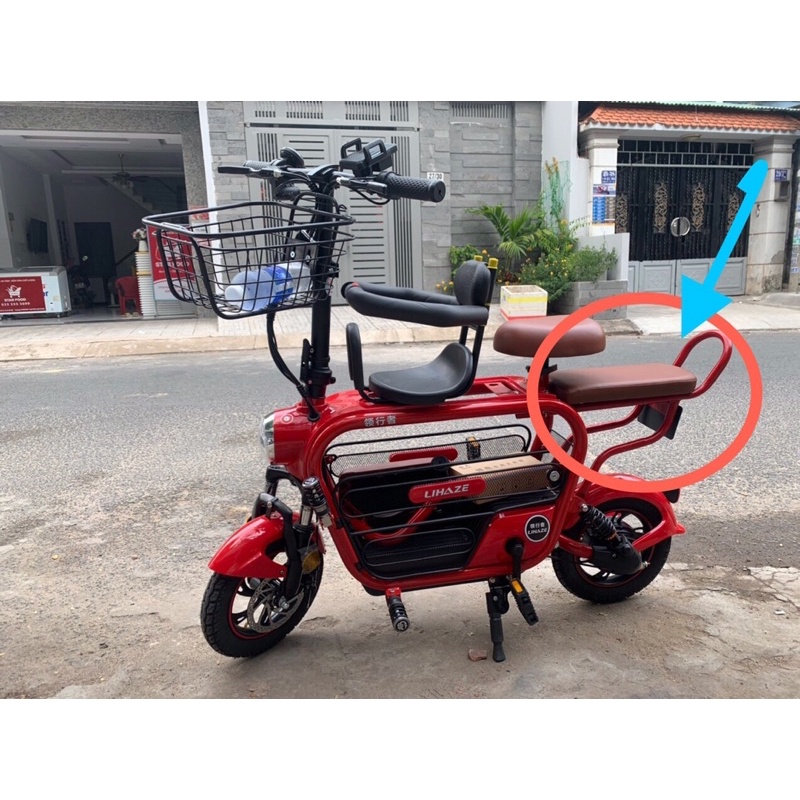 Yên phụ, yên sau, ghế sau xe điện Lihaze đầy đủ phụ kiện
