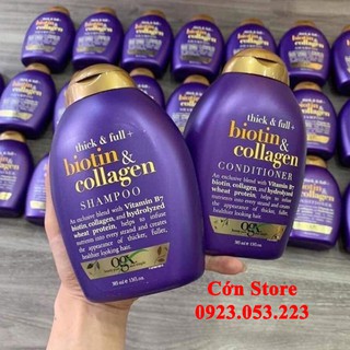 Cặp Dầu gội xả Biotin collagen Tím