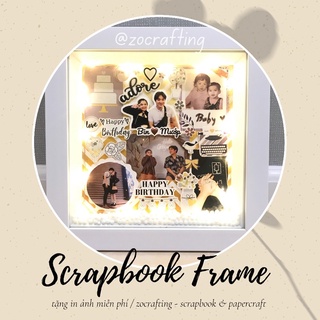 Khung ảnh scrapbook tặng in ảnh miễn phí, note tên theo yêu cầu