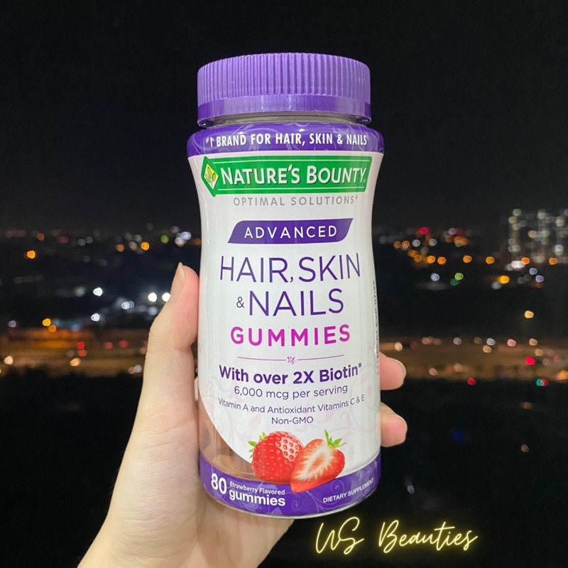 Kẹo dẻo giúp đẹp tóc da móng Nature’s Bounty Hair Skin Nails Gummies