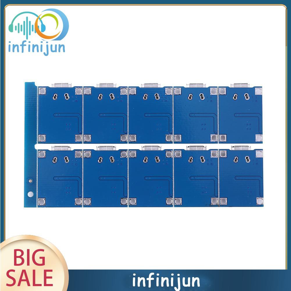 Bộ 10 Mạch Sạc Pin 5v Mini Usb 1a Tp4056 Lithium