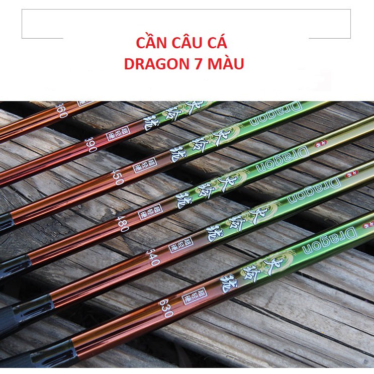 Cần câu cá giá rẻ , cần câu diếc chép  Dragon 7 màu siêu nhẹ, siêu khoẻ , siêu rẻ