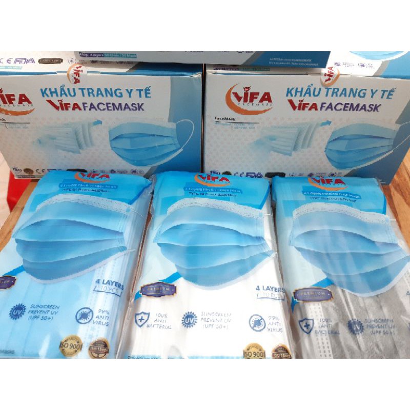 ✅ KHẨU TRANG TẾ 4 LỚP VIFA  HỘP 50 CÁI