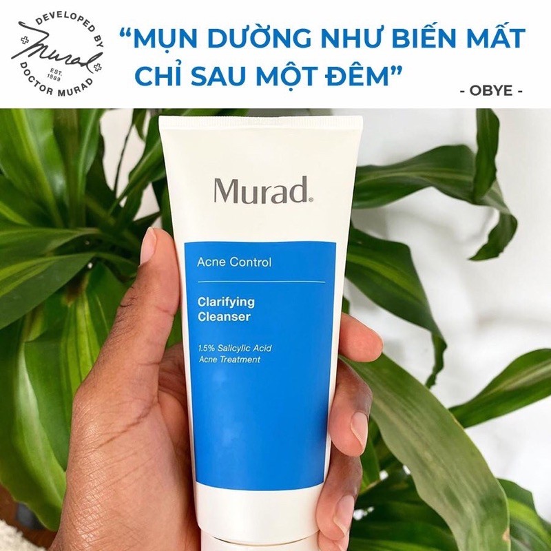 [Murad Chính Hãng] Sữa Rửa Mặt Cải Thiện Da Và Xóa Mụn, Kiểm Soát Dầu Murad Clarifying Cleanser Acne