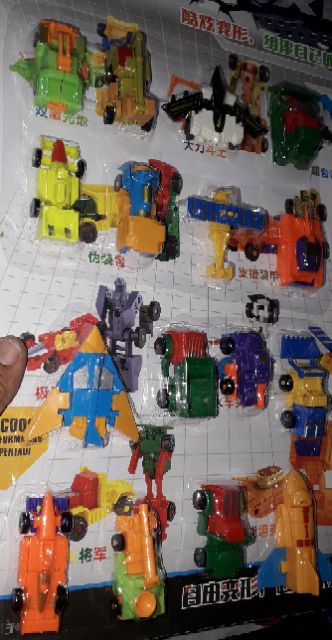 Set 16 mô hình xe và máy bay lắp ráp robot 38001 hoặc 38002 rất đẹp