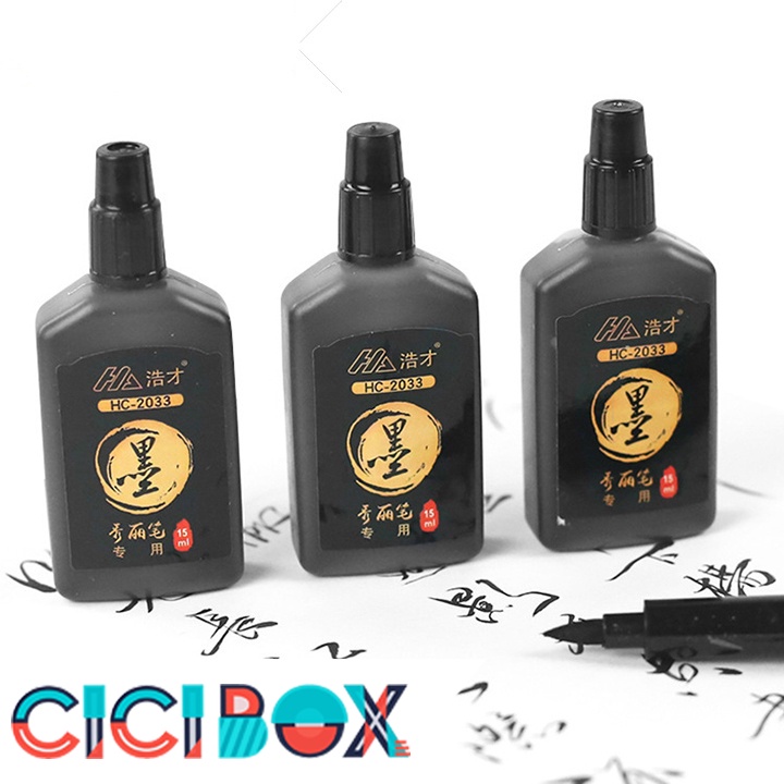Bút Brush Pen Viết Calligraphy Lettering Thư Pháp Có Thể Bơm Mực, Bút Lông Viết Thư Pháp CICIBOX