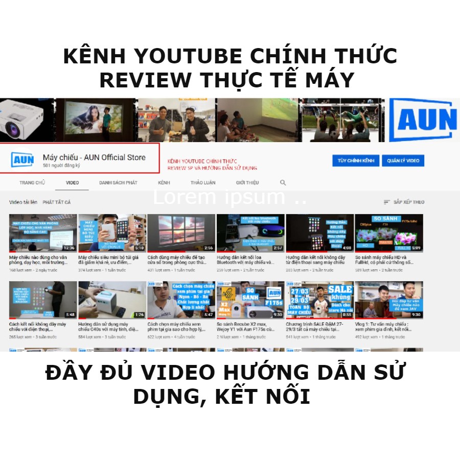 [ PHÂN GIẢI THỰC 720P] Máy chiếu Mini Aun HD C900 - máy chiếu gia đình có quai xách