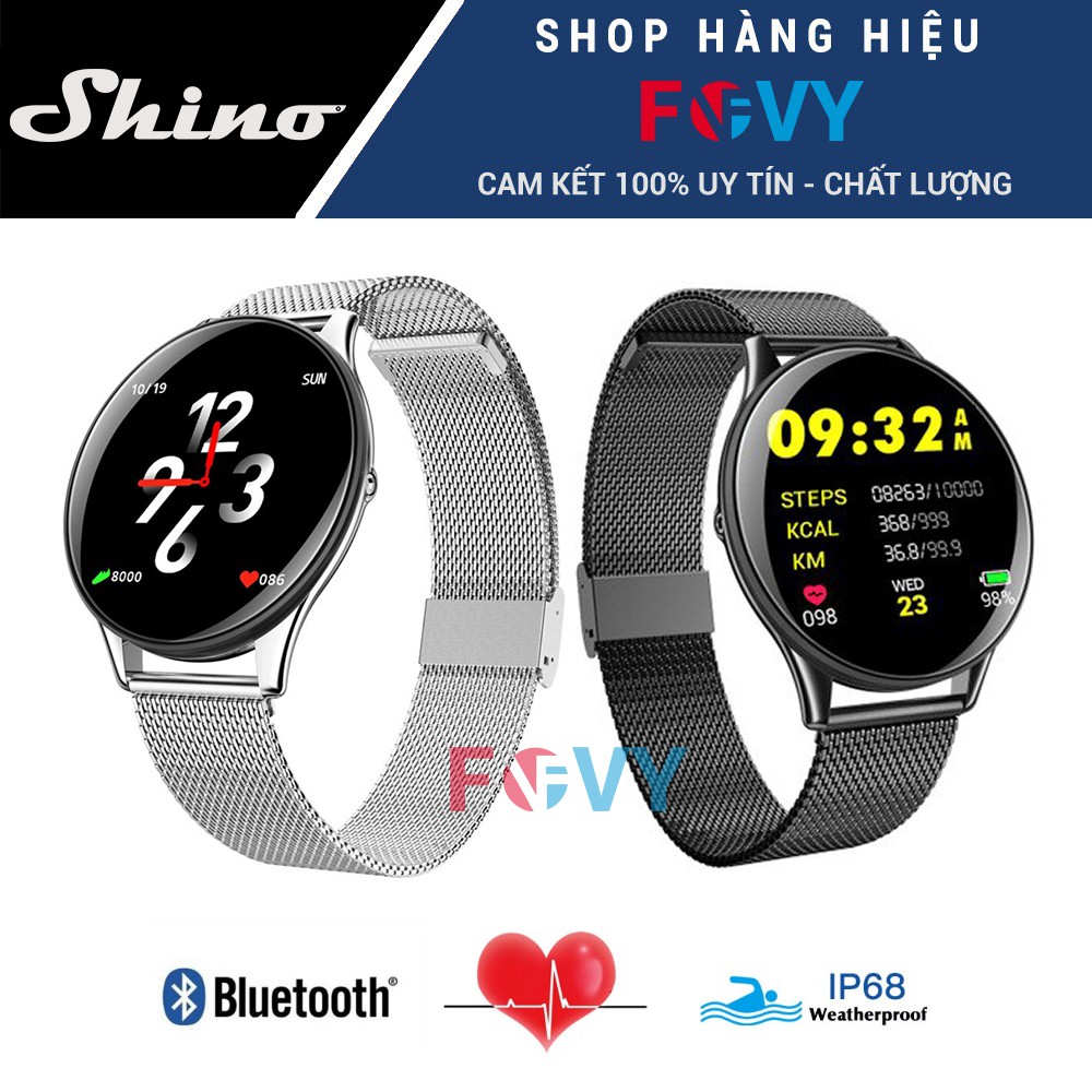 Đồng hồ thông minh đo sức khỏe Shino S58, đo nhịp tim, huyết áp, chống nước IP67 - Phân phối chính hãng