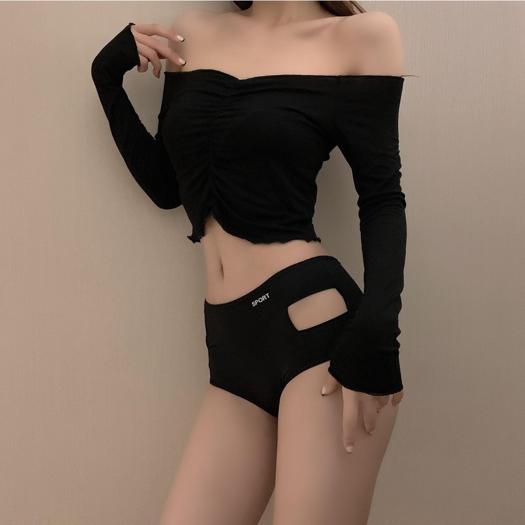 OCEANMAP Quần Lót Thể Thao Không Đường May Lưng Vừa Màu Sắc Ngọt Ngào Phong Cách Hàn Quốc Cho Nữ