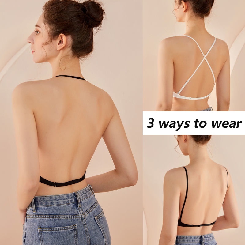 Áo lót Hình Tam Giác Không Gọng Thép Nâng Ngực Lưng Chữ U Đẹp Cho Nữ