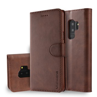 Bao da điện thoại nắp gập có khe đựng thẻ dành cho Samsung Galaxy S9 / s9plus