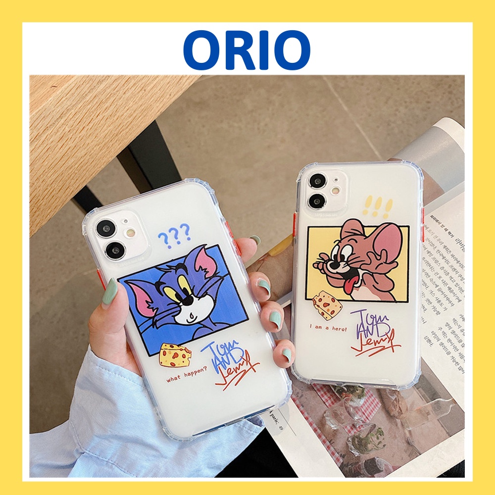 Ốp lưng iphone Tom &amp; Jerry chống sốc 4 góc 6/6s/6plus/6s plus/7/8/7plus/8plus/x/xs/xs max/11/12/13/pro/promax Orio