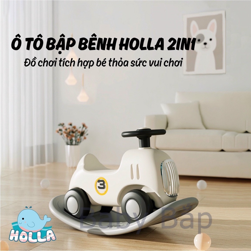 Ô tô bập bênh Holla 2in1 HL-10175 kiểu dáng Hàn Quốc đa năng vừa làm bập bênh, vừa làm xe chòi chân cho bé