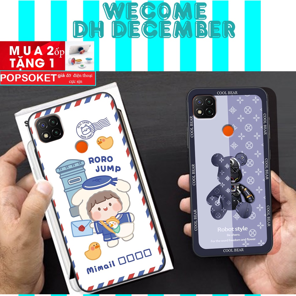 Ốp lưng Xiaomi REDMI 9C  in hình 3D gấu mới nhất - sang - chảnh - ĐẸP- BỀN