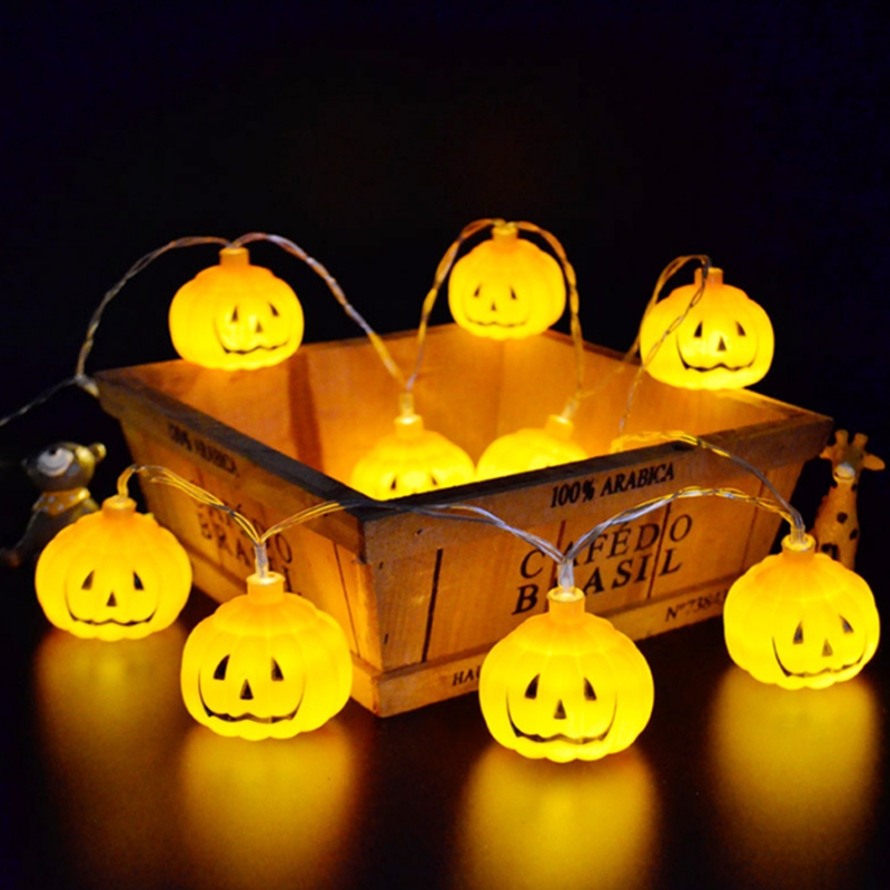 Dây Đèn LED Hình Quả Bí Ngô Độc Đáo Dài 1m / 2.9m Trang Trí Halloween