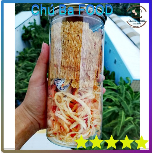 Khô Mực Mix 2 Vị ⚡Hấp dừa, Cán nguyên⚡Chú Ba FOOD | Mực thơm, Ngon, Chất lượng 250G(Cả Hộp)