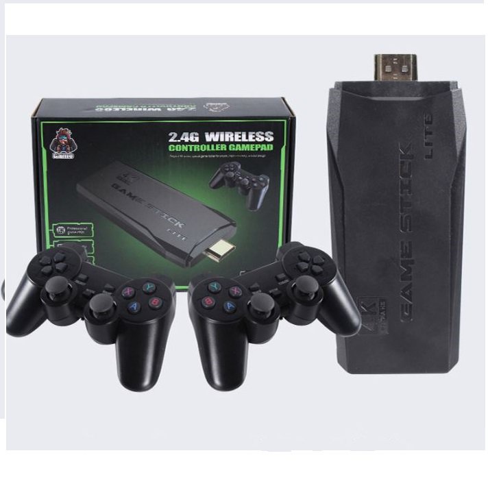 Máy Chơi Game Stick 4K HDMI không dây tải thêm pes1-2020, bóng đá nhật, rồng đen mortal kombat