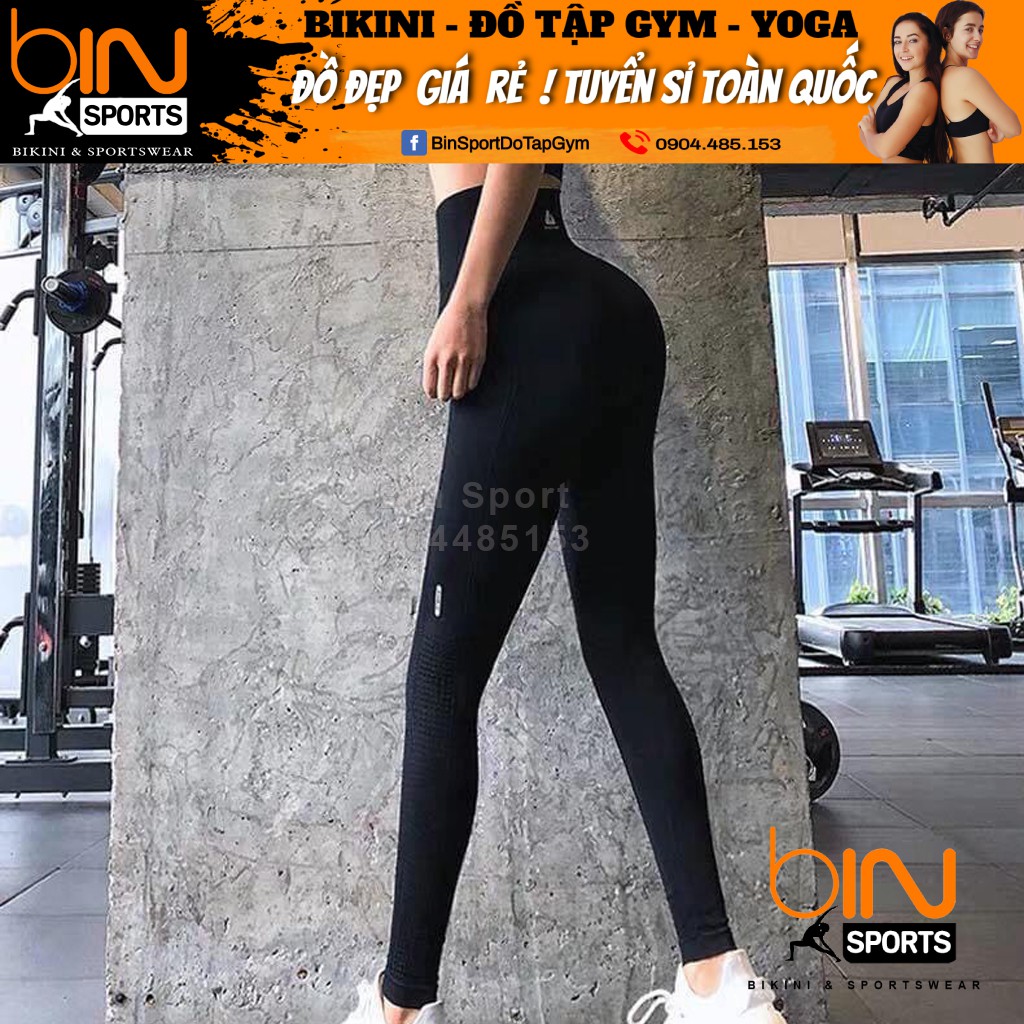 Quần Dài Dệt Kim Naqi, quần tập yoga, gym, aerobic Bin Sports Q073