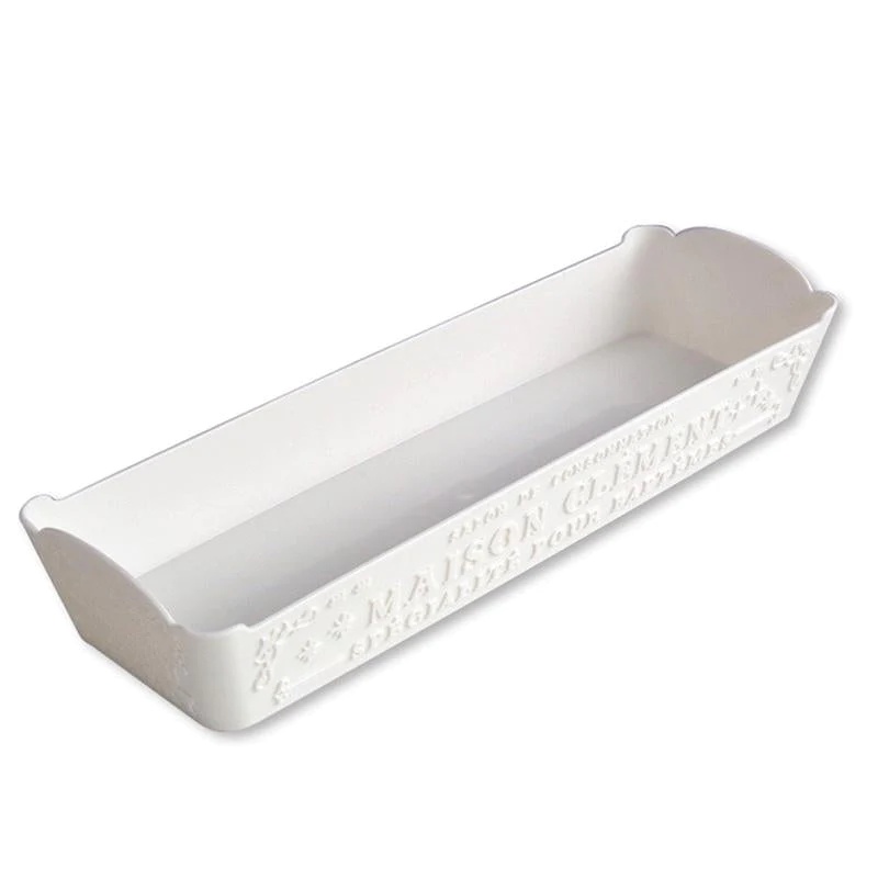 Daiso Japan Khay Nhựa Trắng Feminine French Cutlery Case White 26.3 x 8.7 x 4.7cm