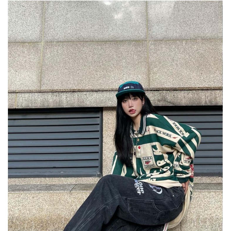 Mới Áo Sweater Tay Dài Dáng Rộng Phong Cách Retro Mỹ Thời Trang Thu Đông 2021 | BigBuy360 - bigbuy360.vn