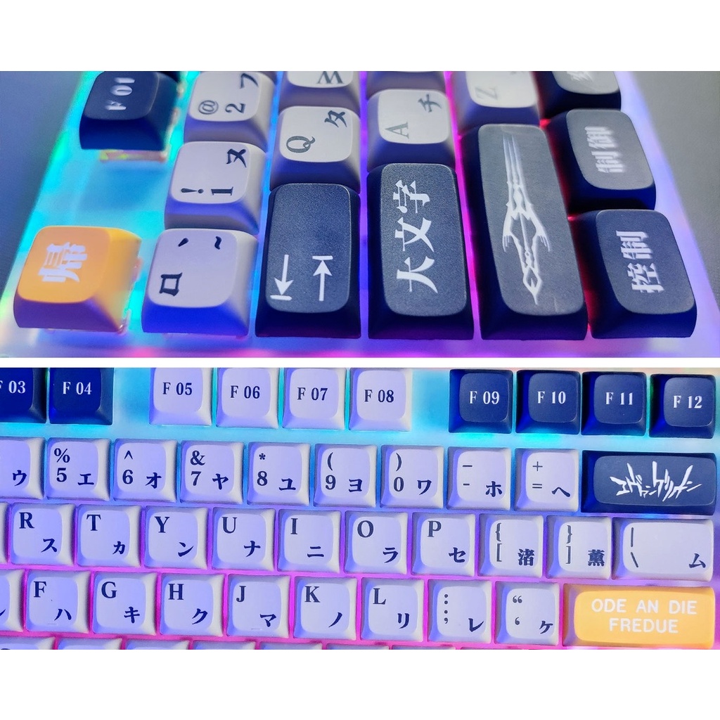 EVA số 6 Keycap 123 Phím nhỏ Trọn bộ Bàn phím cơ PBT Dye-thăng hoa Bàn phím cơ Keycap XDA Cấu hình Anime Keycap Keycap Cá nhân hóa