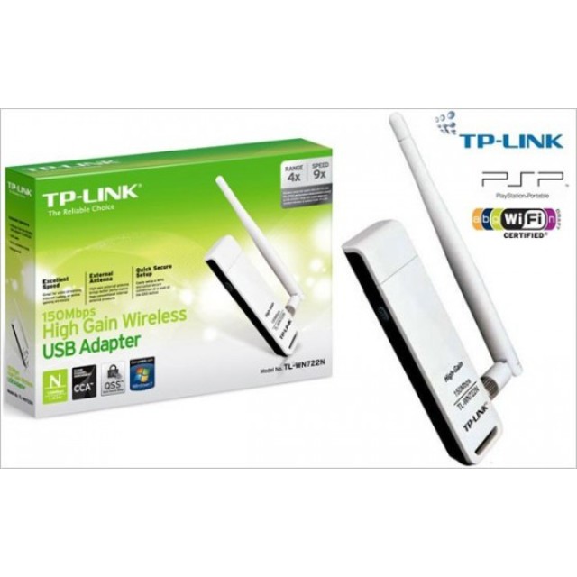 Thiết Bị Thu Sóng WIFI - USB Wifi TL-WN722Nn Có Anten bắt xa 15m