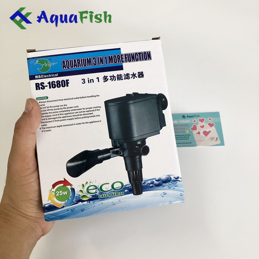 Máy Bơm Bể Cá 3 Chức Năng Đẩy Luồng, Tạo Oxy, Bơm Lên Lọc RS-1680F, KK-1680