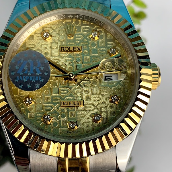Đồng hồ Nam  máy nhật, mẫu classic, mặt vàng 3D viền vàng, dây kim loại, dòng cơ Automatic size 39mm-40mm