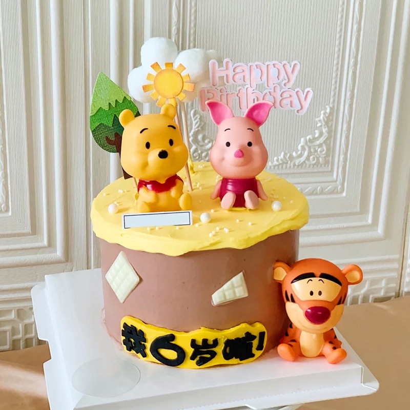 Búp Bê Đồ Chơi Hoạt Hình Disney Winnie The Pooh / Heo Hổ / Bánh Kem Sinh Nhật Cho Bé Trai Và Bé Gái