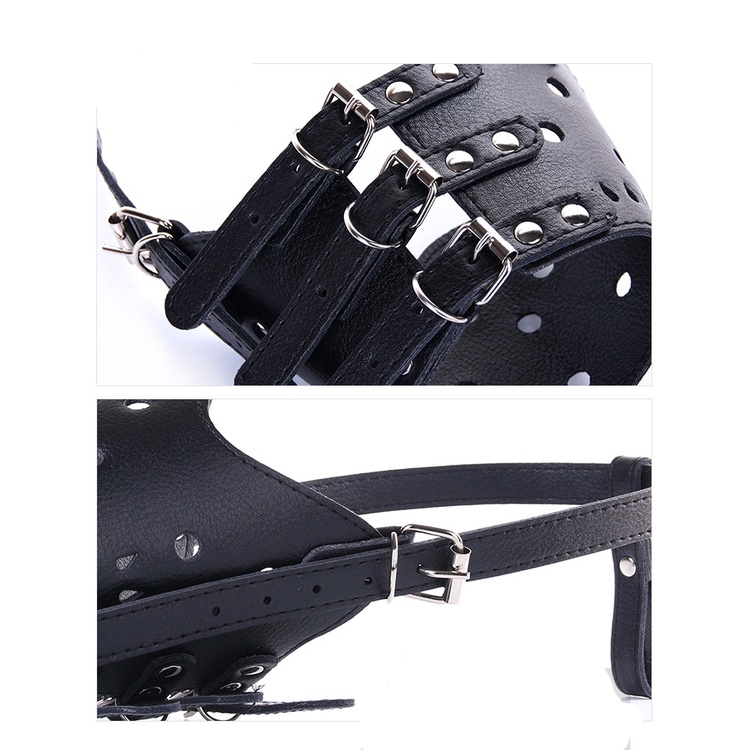 Rọ mõm cho chó bằng da đẹp (màu xanh dương)