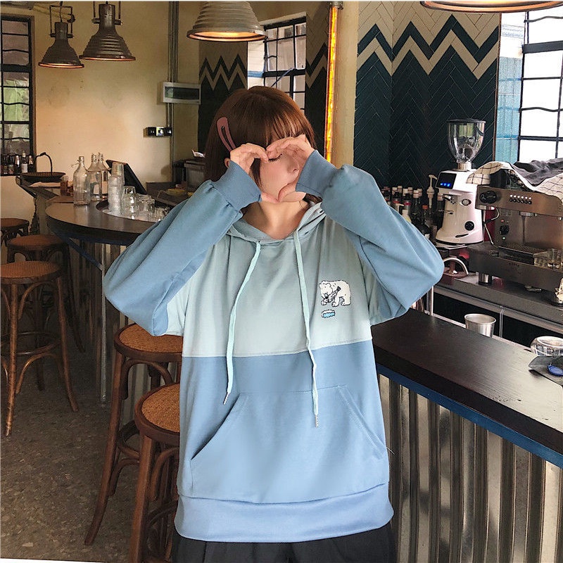 Áo Hoodie Tay Dài Form Rộng Kiểu Dáng Hợp Thời Trang Dễ Phối Đồ