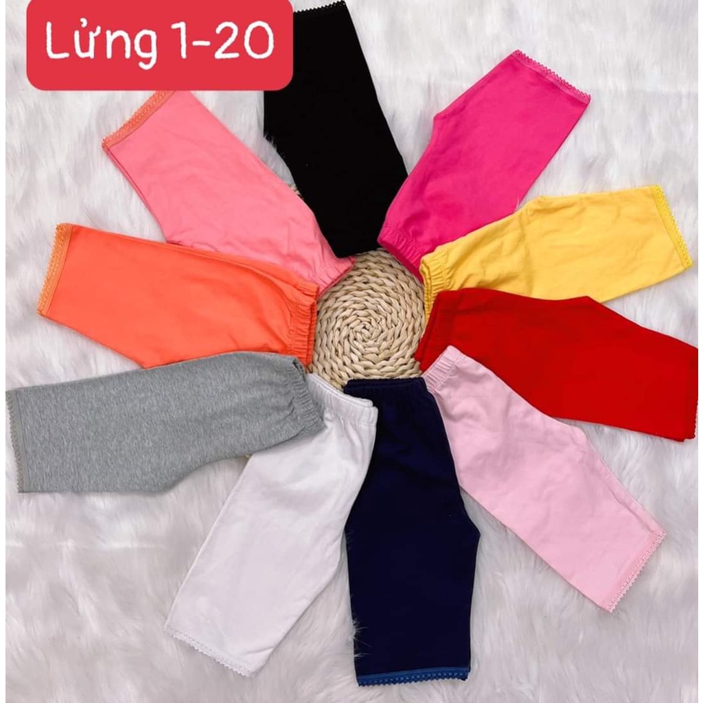 [XUẤT DƯ RẺ ĐẸP] SET 3 CÁI LEGGING LỬNG/ QUẦN LỬNG VẢI XUẤT DƯ THUN COTTON 4C  CHO BÉ 9-41KG