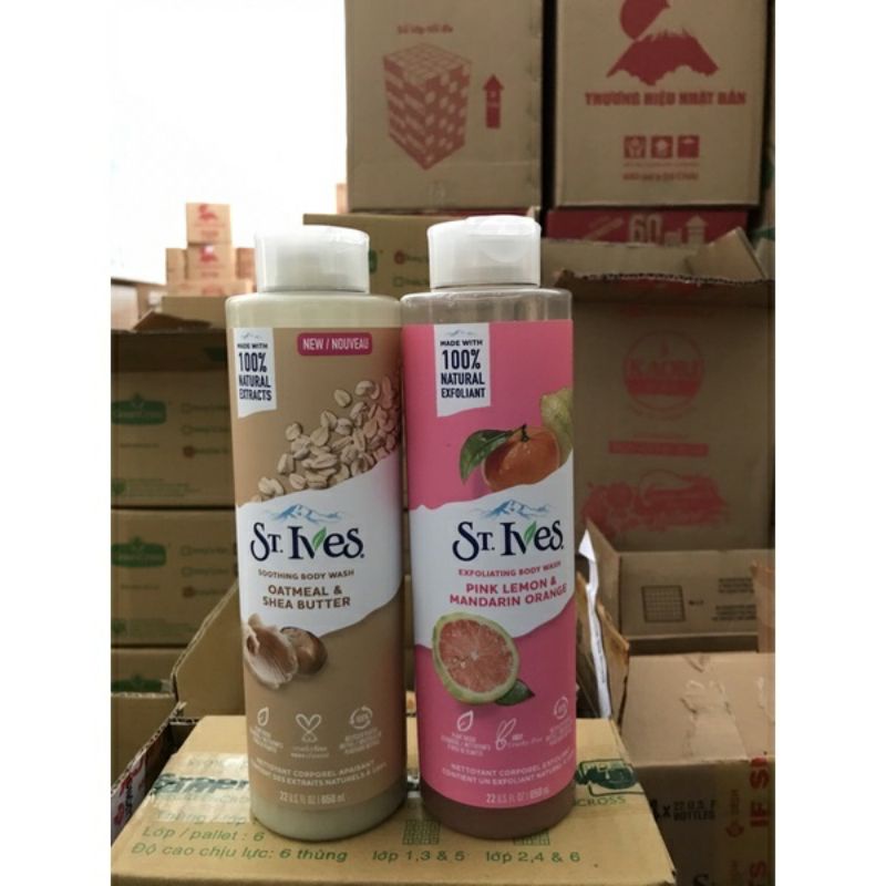 (USA - 650ml) SỮA TẮM ST.IVES BODY WASH TẨY TẾ BÀO CHẾT MẪU MỚI NHẬP KHẨU CHÍNH HÃNG