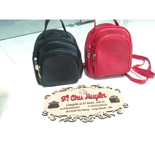 Balo thời trang mini da nữ khóa vàng