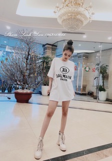 áo phông nữ form rộng balmain