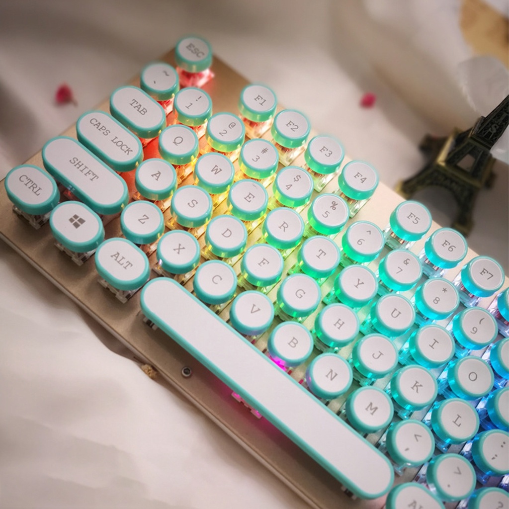 Set 104 nút bàn phím cơ hình tròn chống mòn thay thế cho máy tính