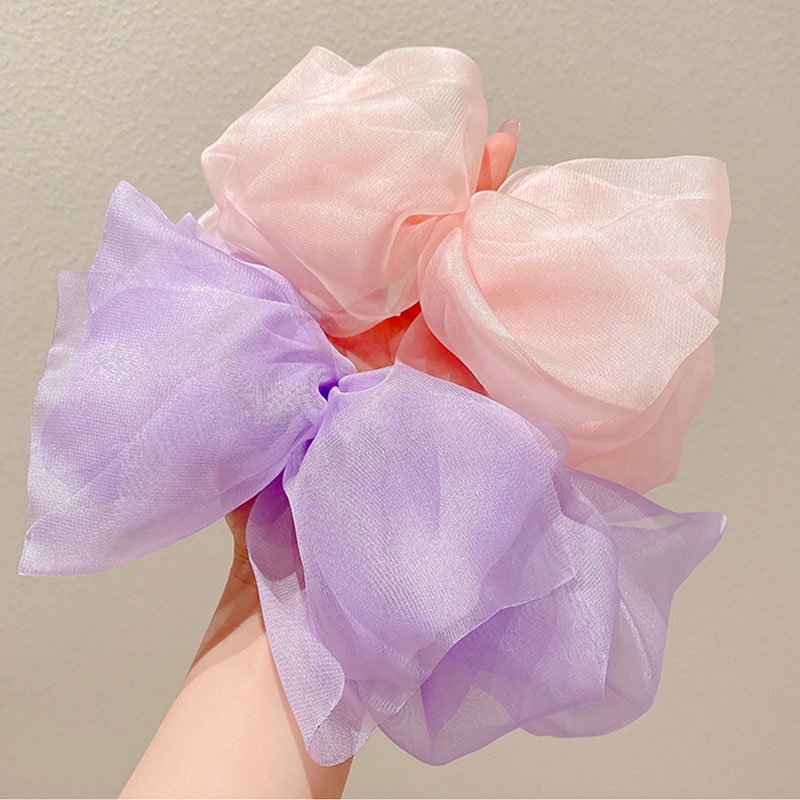 Kẹp Tóc Hình Nơ Bằng Lưới Cỡ Lớn Thời Trang Hàn Quốc Xinh Xắn