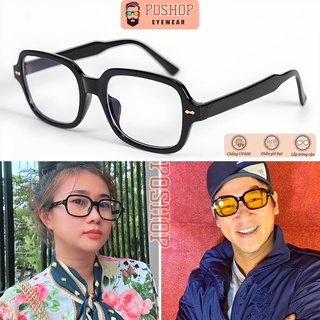 Gọng kính cận nam nữ mắt vuông POSHOPEYEWEAR kính râm mát chống tia cực tím ST