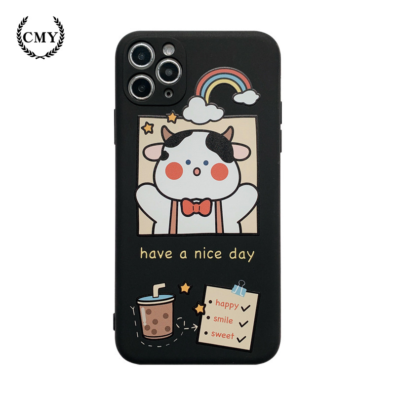 Ốp lưng silicon in hình chú bò dành cho iPhone11/11Pro 11pro Max X XR XS XS MAX 7 8 plus SE | BigBuy360 - bigbuy360.vn