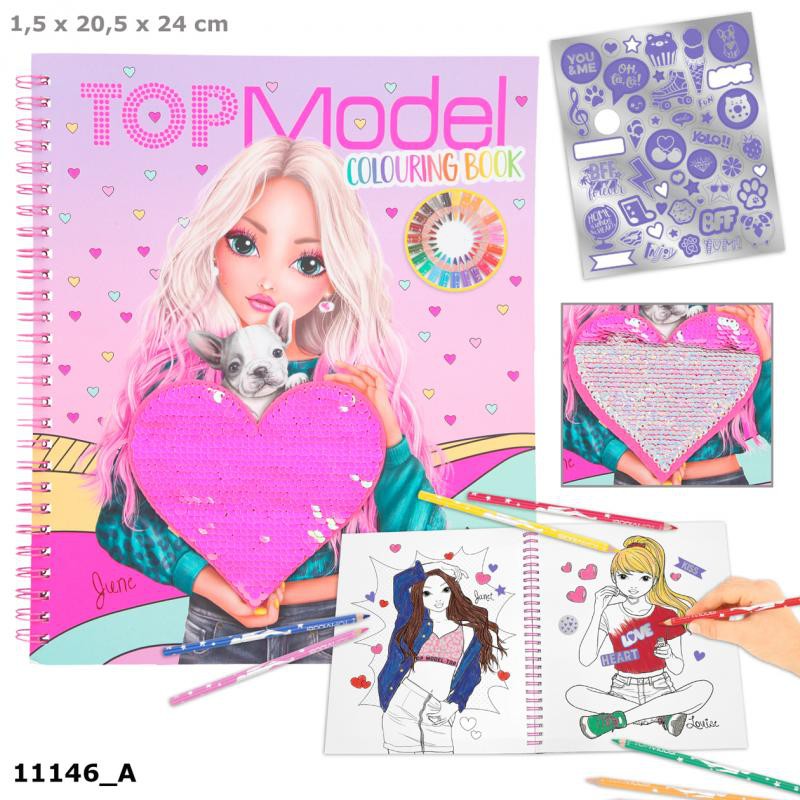 BST tô màu thiết kế thời trang TOPMODEL Sticker Set đính kim tuyến 0411146