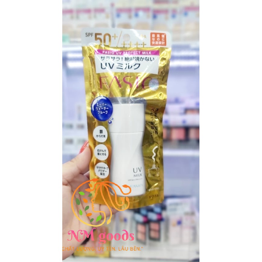 Kem Chống Nắng Fasio Dạng Sữa Chống Thấm Nước SPF 50+/PA++++