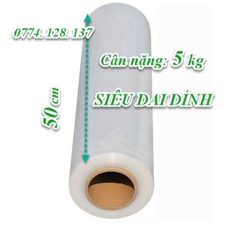 Màng PE Quấn Hàng Khổ 5 Tấc 5kg Giá Rẻ